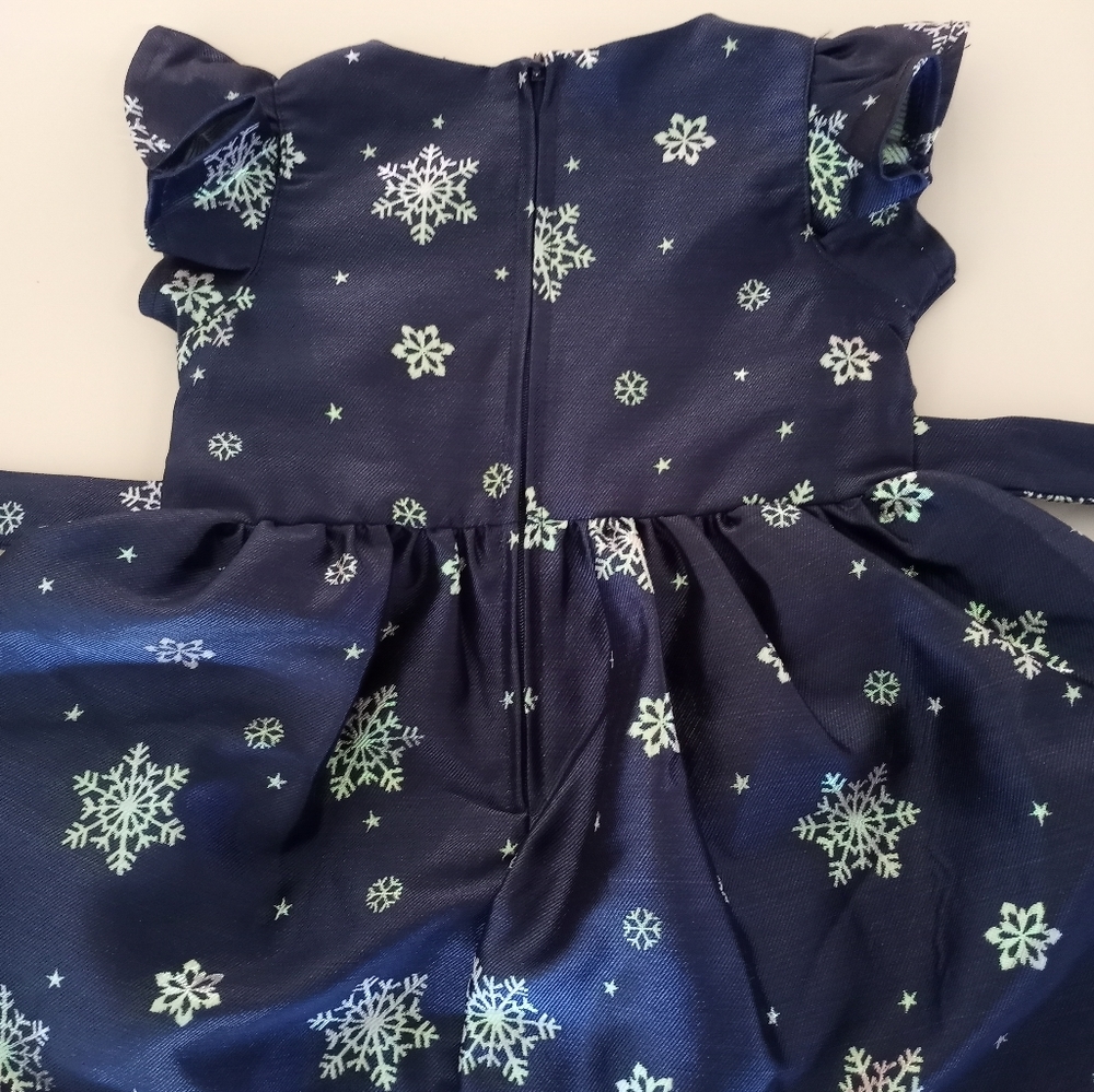 Bonnie Jean Snowflake Christmas Dress Toddler Girls Size 2T - Picture 5 of 14